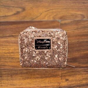 Loungefly Disney Sequin Wallet in Rose Gold